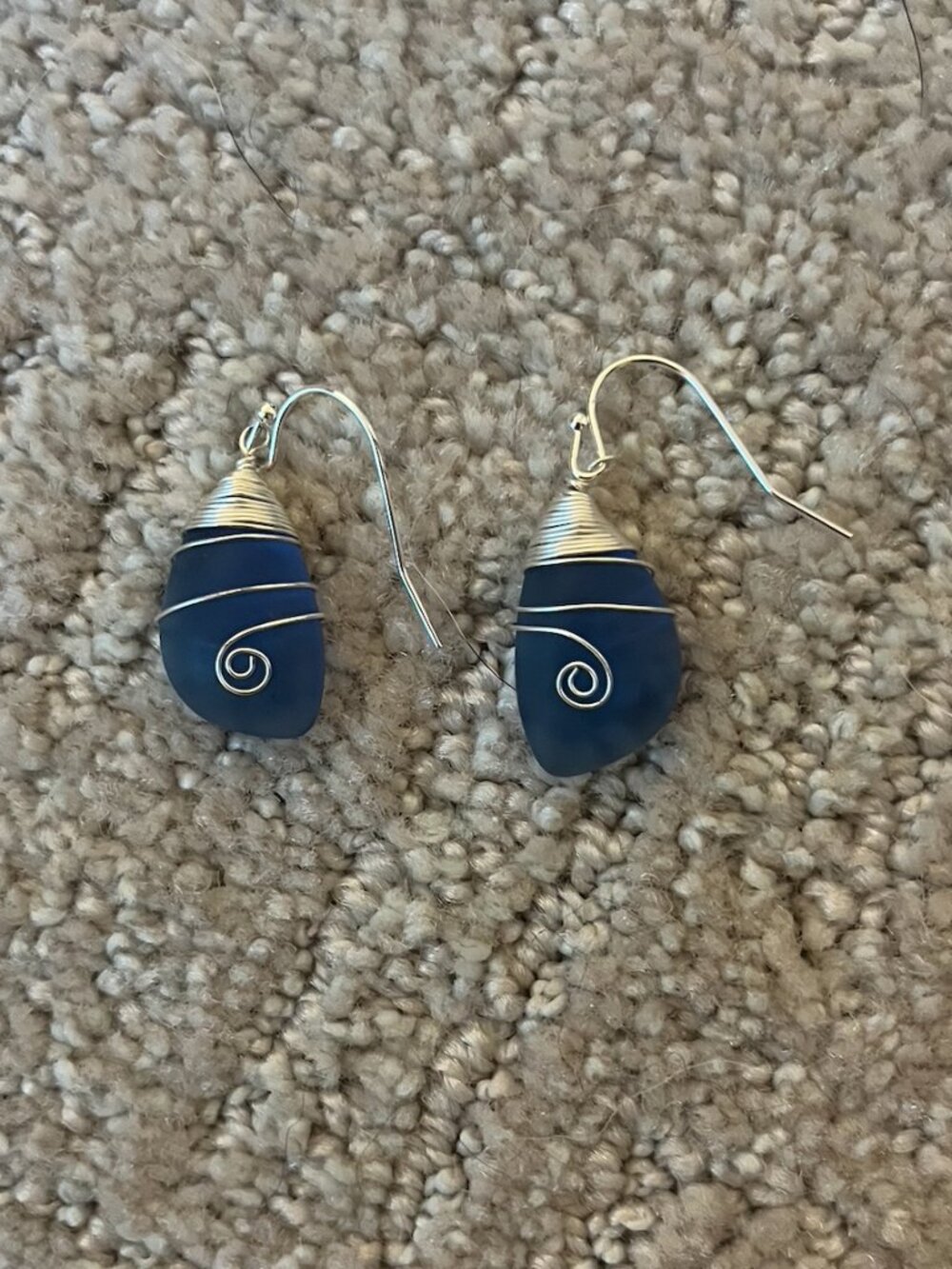 Hawaiian Jewelry Sea Glass Earrings